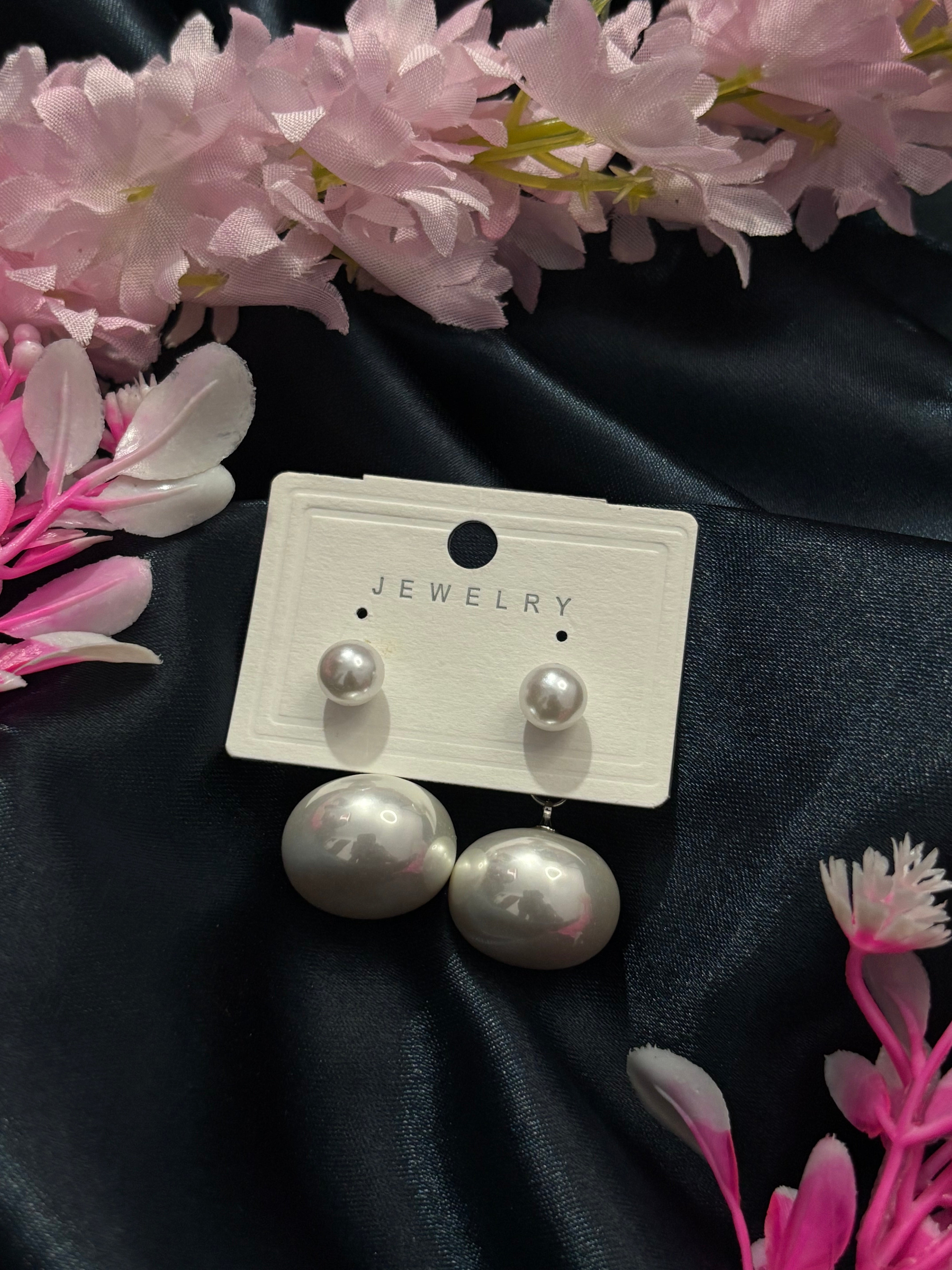 SHYAMZAN Classic Pearl Stud Earrings Set Gold Women Jewelry Gift Modern Design SYZ00033