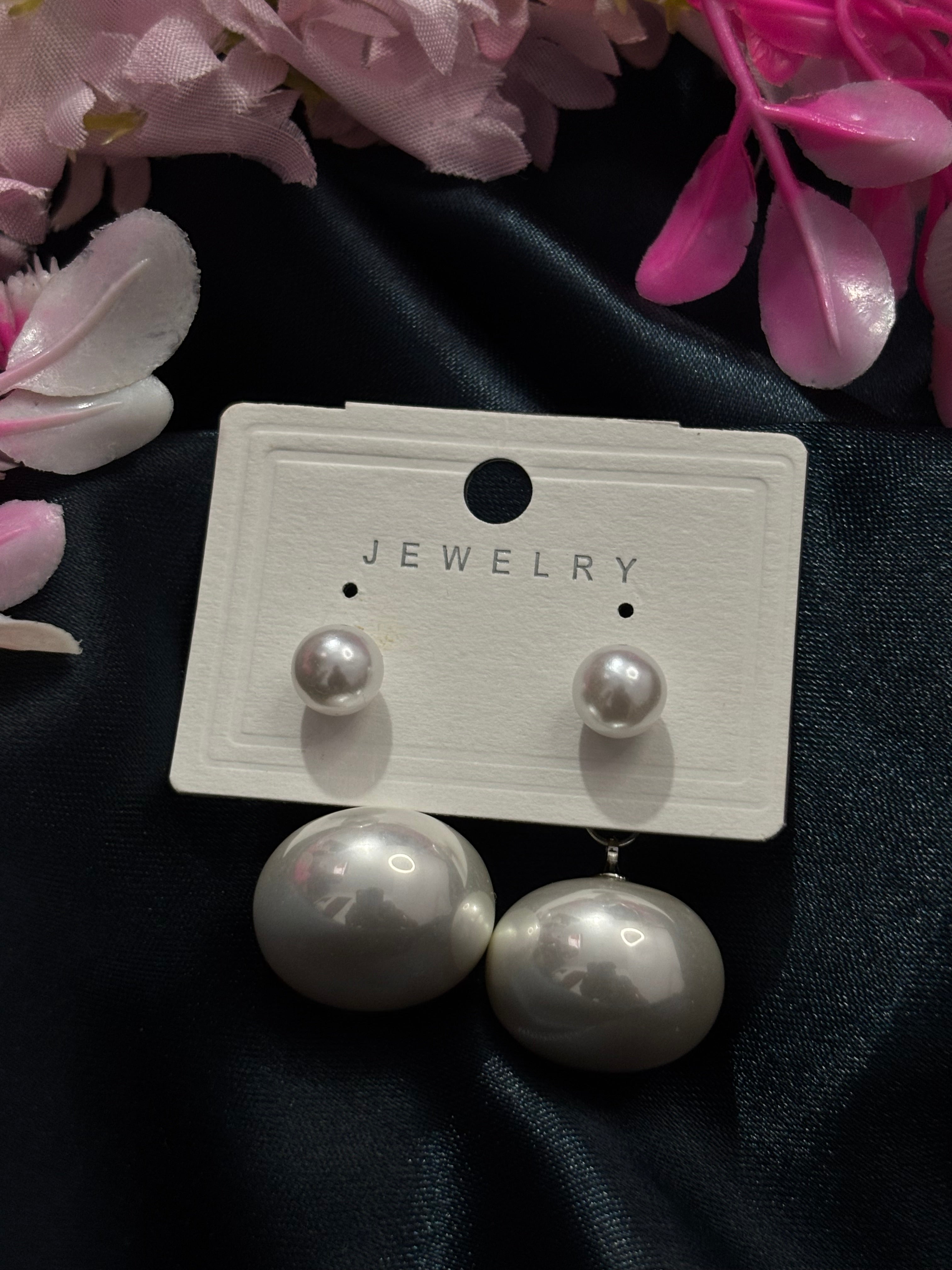 SHYAMZAN Classic Pearl Stud Earrings Set Gold Women Jewelry Gift Modern Design SYZ00033